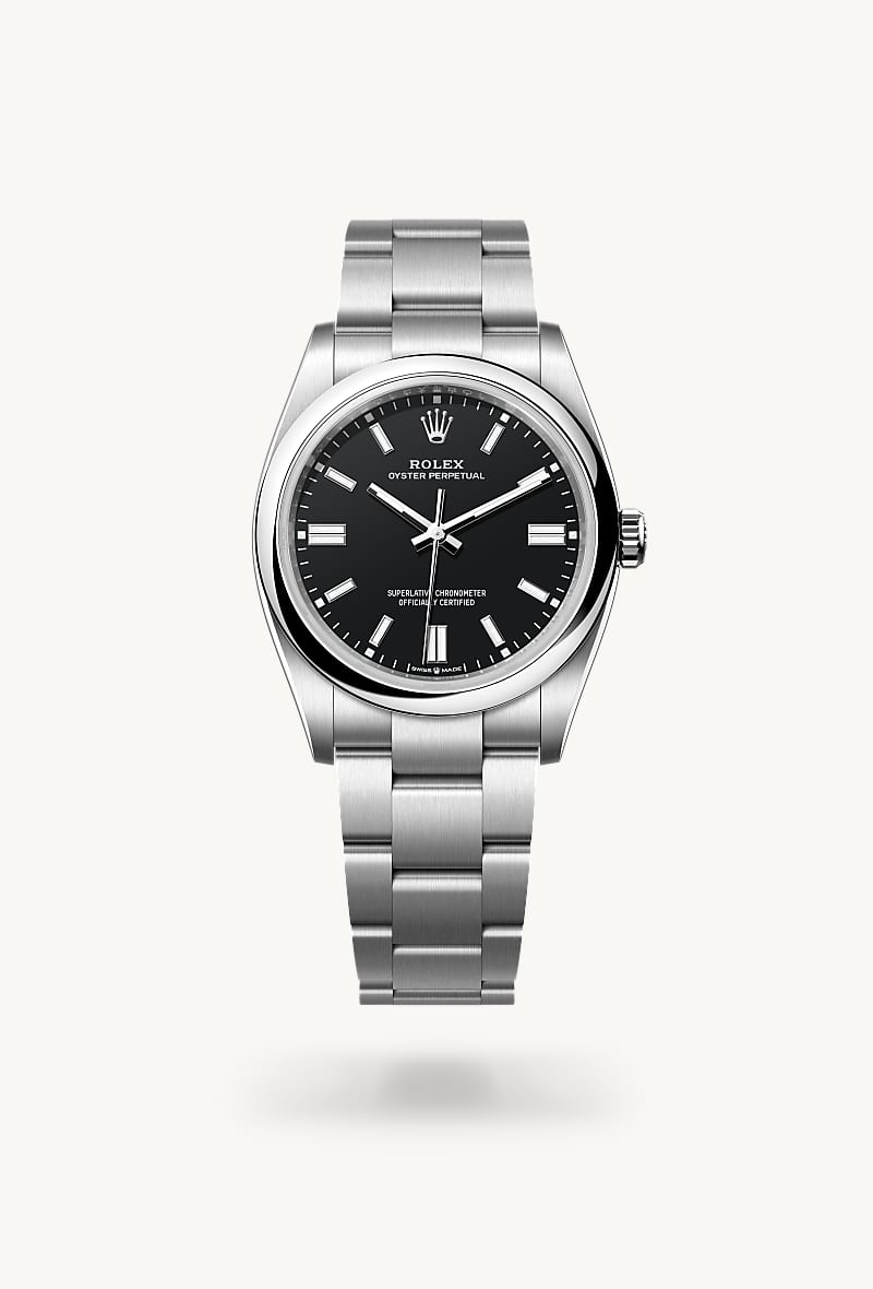 rolex Oyster Perpetual 36 en Oyster, 36 mm, acero Oystersteel, M126000-0014* Christie's
