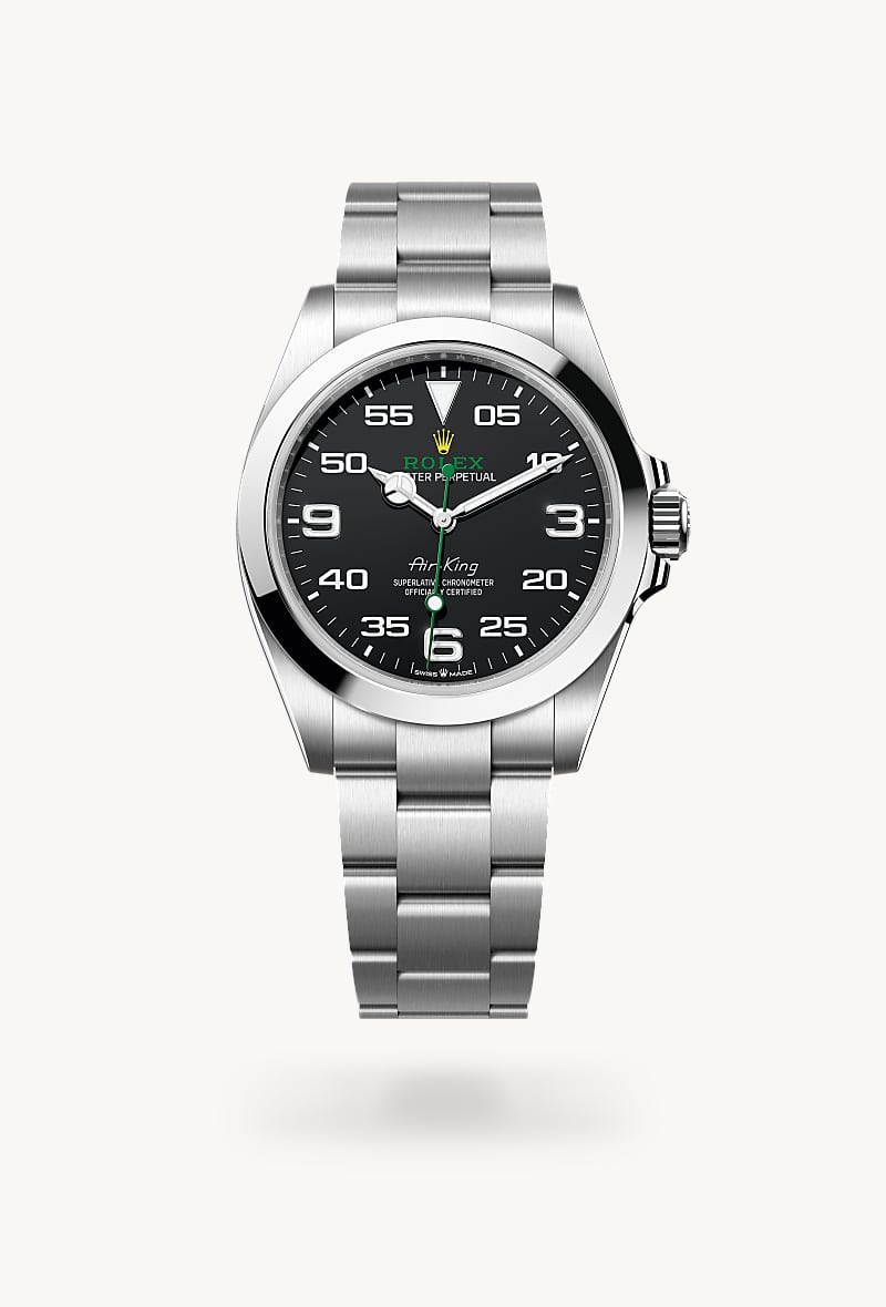 rolex Air-King en Oyster, 40 mm, acero Oystersteel, M126900-0001* Christie's